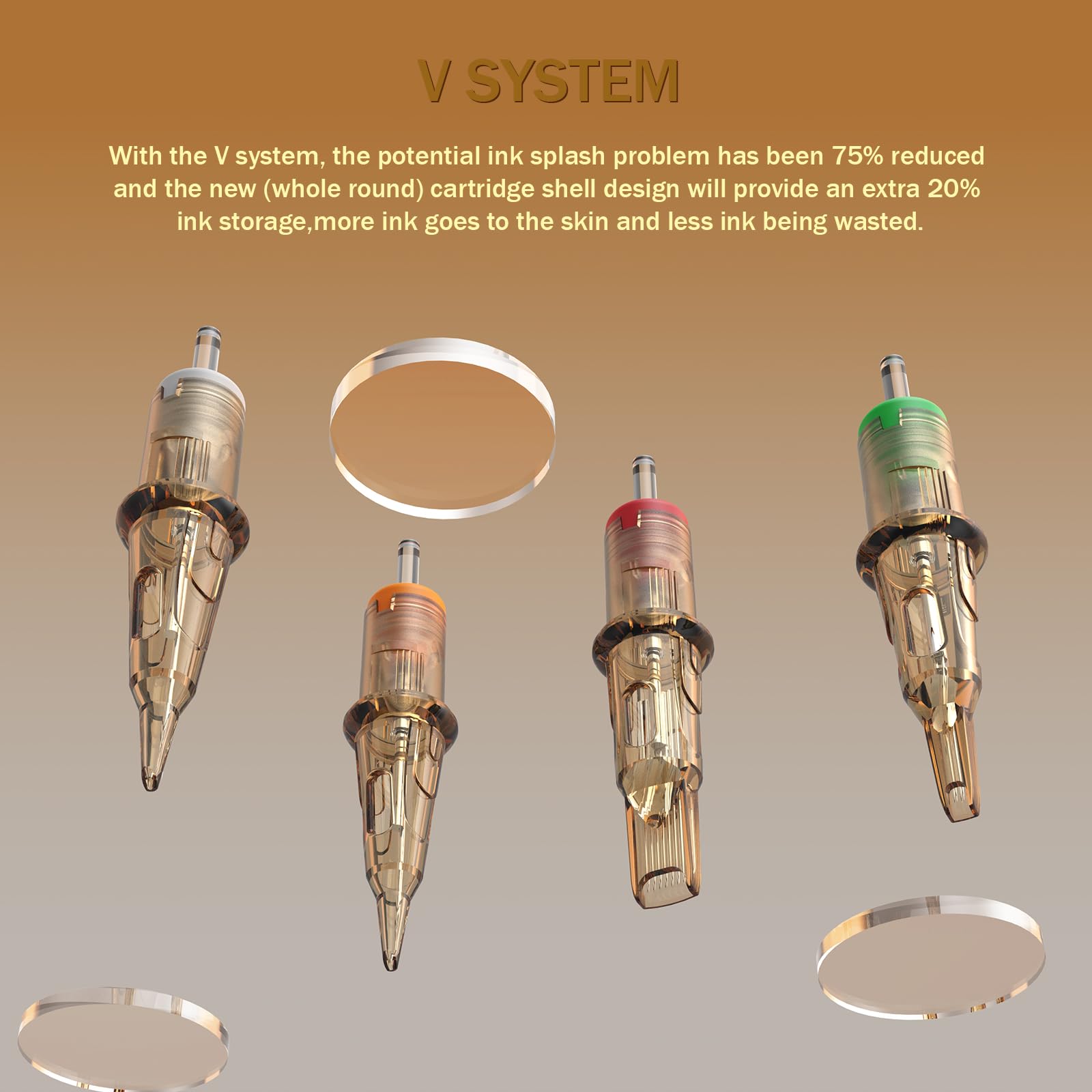 EZTAT2 V System Tattoo Cartridge Needles 10 Bugpin 17 Curved Magnum Long Taper 20 Pcs for Tattoo Machine Supply