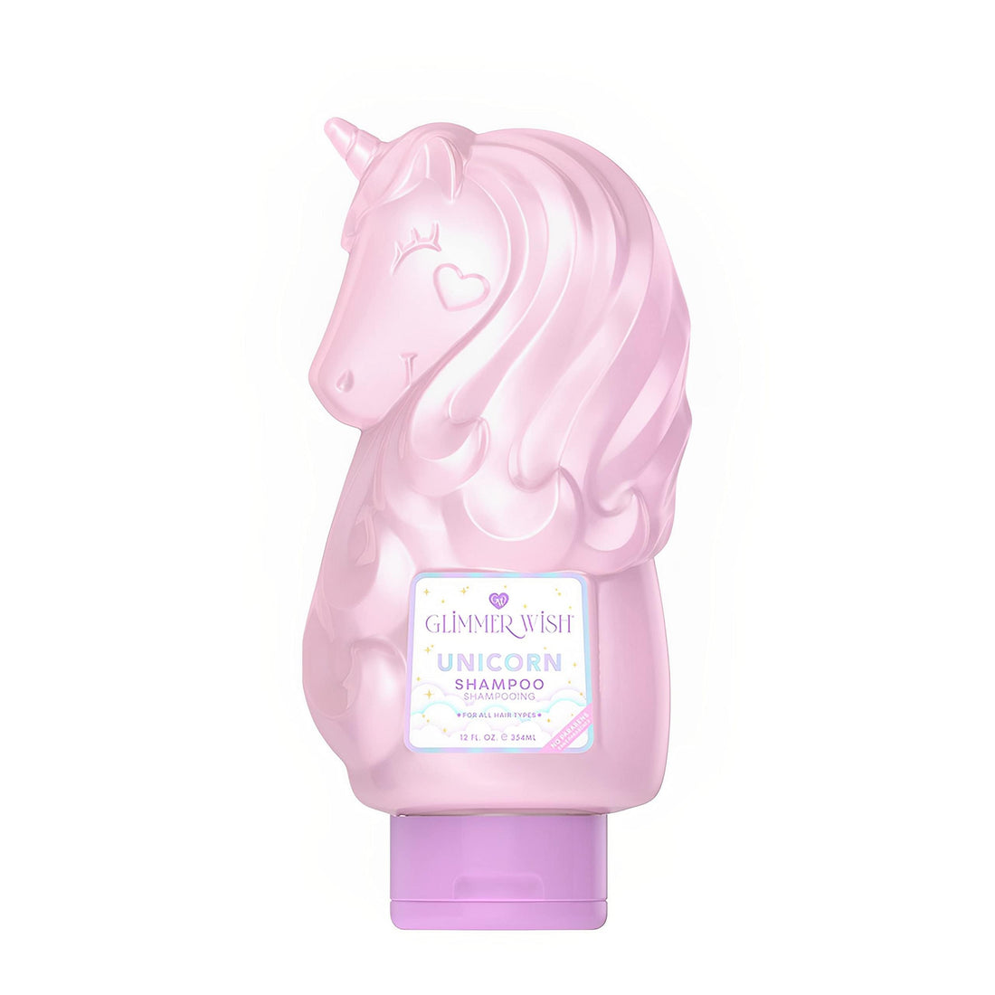 Glimmer Wish Unicorn Kids Shampoo, Paraben and Sulfate Free Shampoo for Soft and Manageable Hair, Kids Hair Care, Cotton Candy Scent, 12 Fl Oz