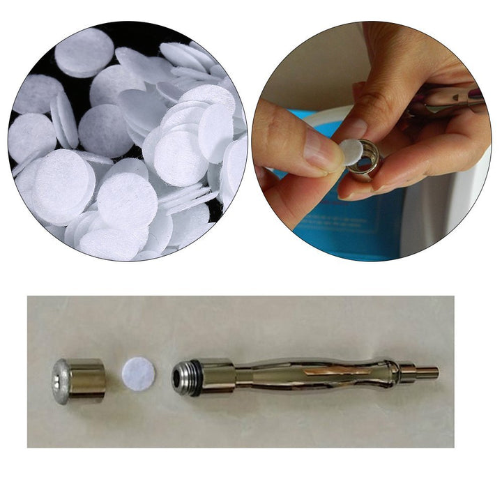 100 Pcs Cotton Filter, Replacement Filter Cotton, 7 Different Diameters Sponge Filter for Various Kinds of Beauty Machine Peeling Machine Facial Vacuum Filters Accesories Comedo Suction