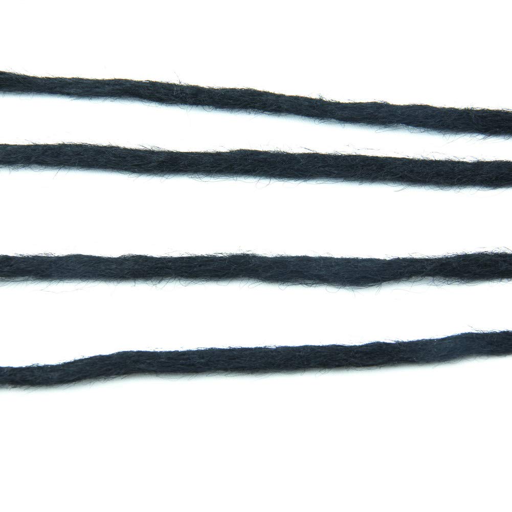 DSOAR Soft Double End Dreadlocks Hair Extension Synthetic Dreads Hair 20 Inch 10 Strands/Pack Handmade Dreadlocks Extensions Twist Braiding Hair (Open Size 40 inch, Black Color) : 40 inch, 1#