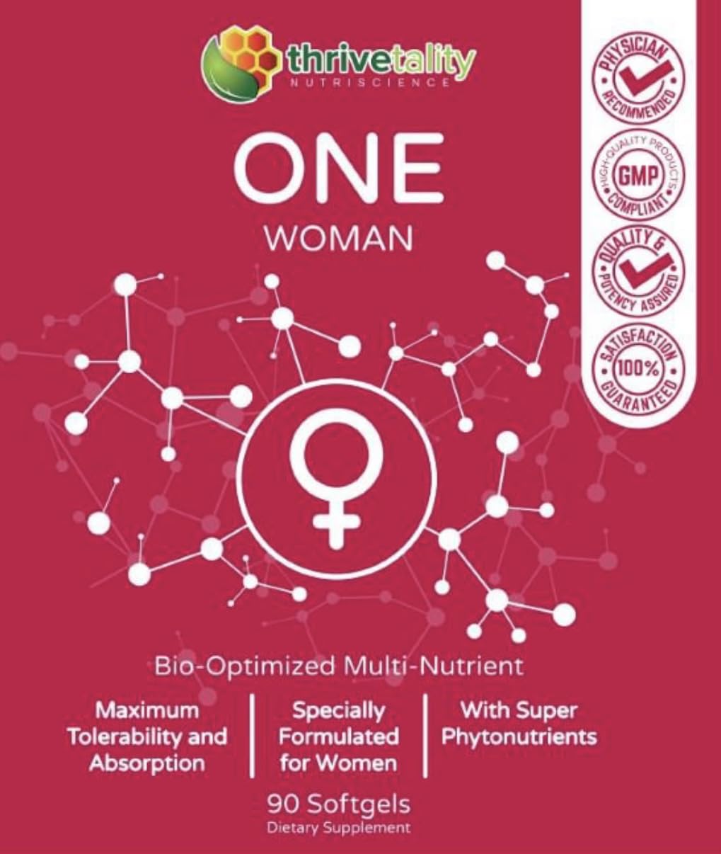 ONE Woman Bio-Optimized Multi-Nutrient by Thrivetality | Women's Multivitamin | #1 Physician Formulated | Science Based | Clinically Proven | Max Tolerability & Absorption | Super Antioxidants