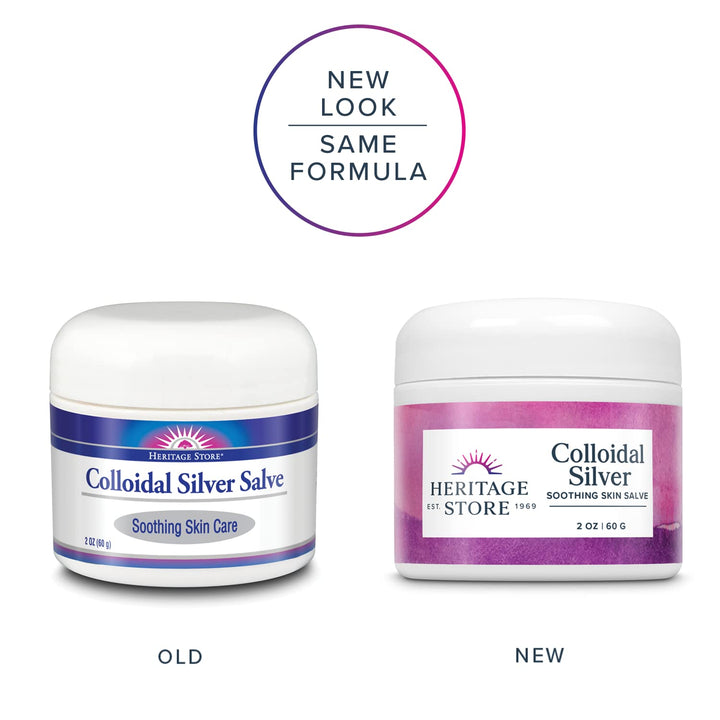 Heritage Store Body Gel Salve, Colloidal Silver, 2 Ounce