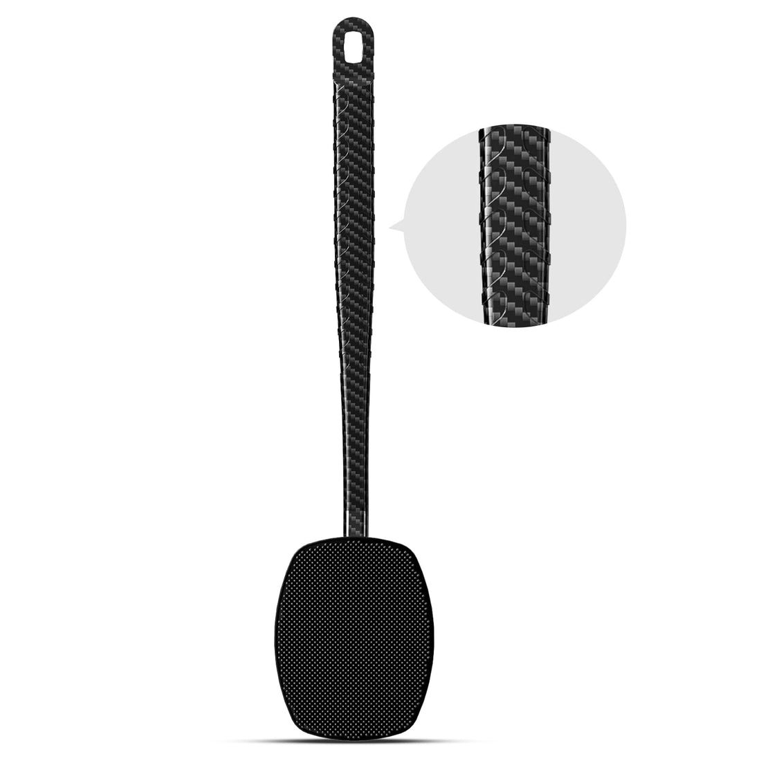 ZEOMLON New Carbon Fiber Silicone Back Scrubber for Shower, Back Shower Brush with Long Handle Back Scrubber for Men and Women