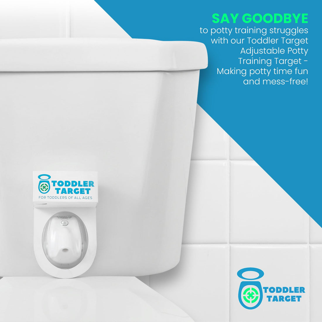 Toddler Target Adjustable Potty Toilet Target with Motion Sensor, Bullseye Illumination, and Nightlight, Precision Training - Ideal for Boys' Potty Training