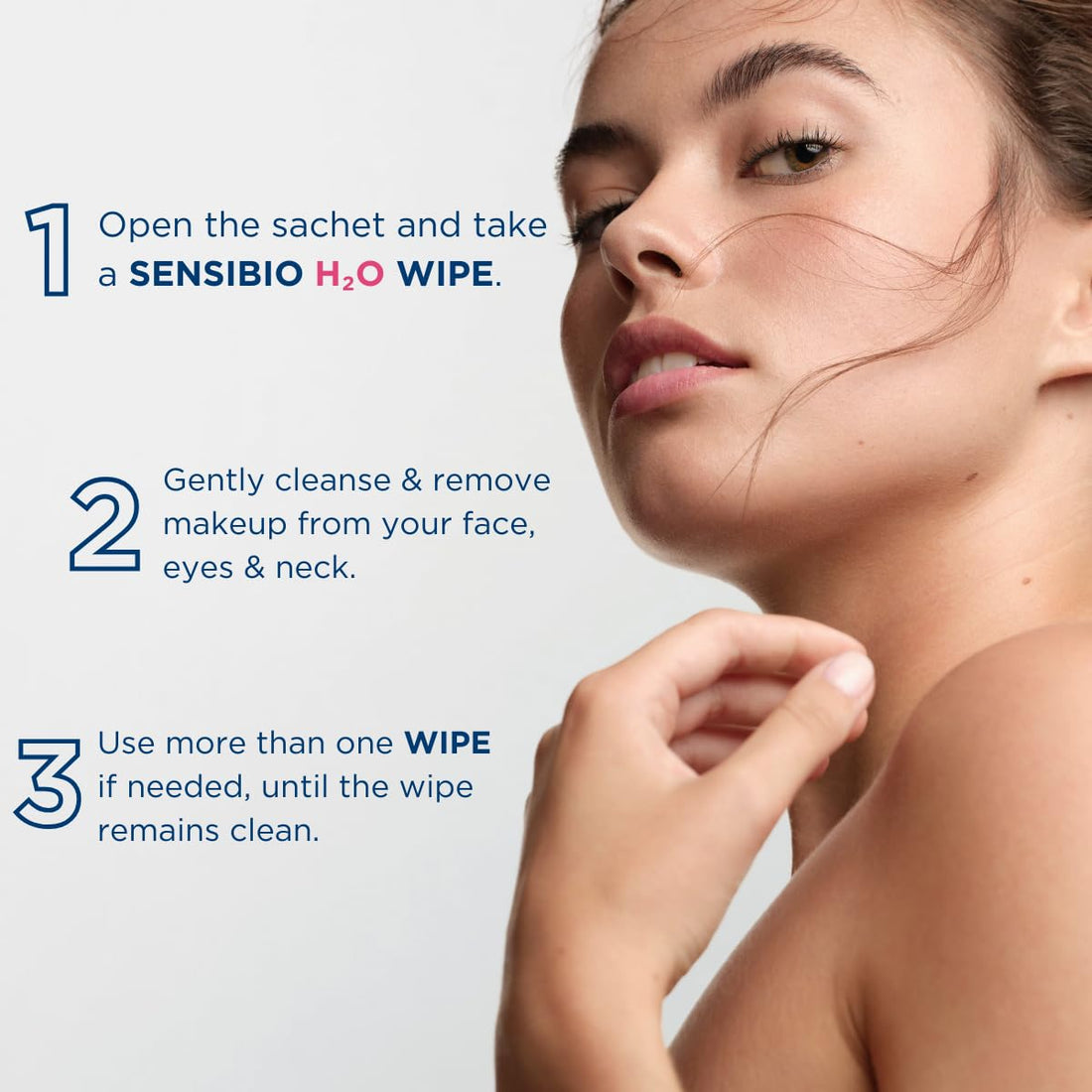 Bioderma Sensibio H2O Makeup Wipes, Cleansing and Makeup Removing, Skin Soothing for Sensitive Skin, 25 Wipes