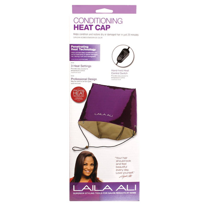 Laila Ali Conditioning Heat Cap, Purple, 0.85 Ounce
