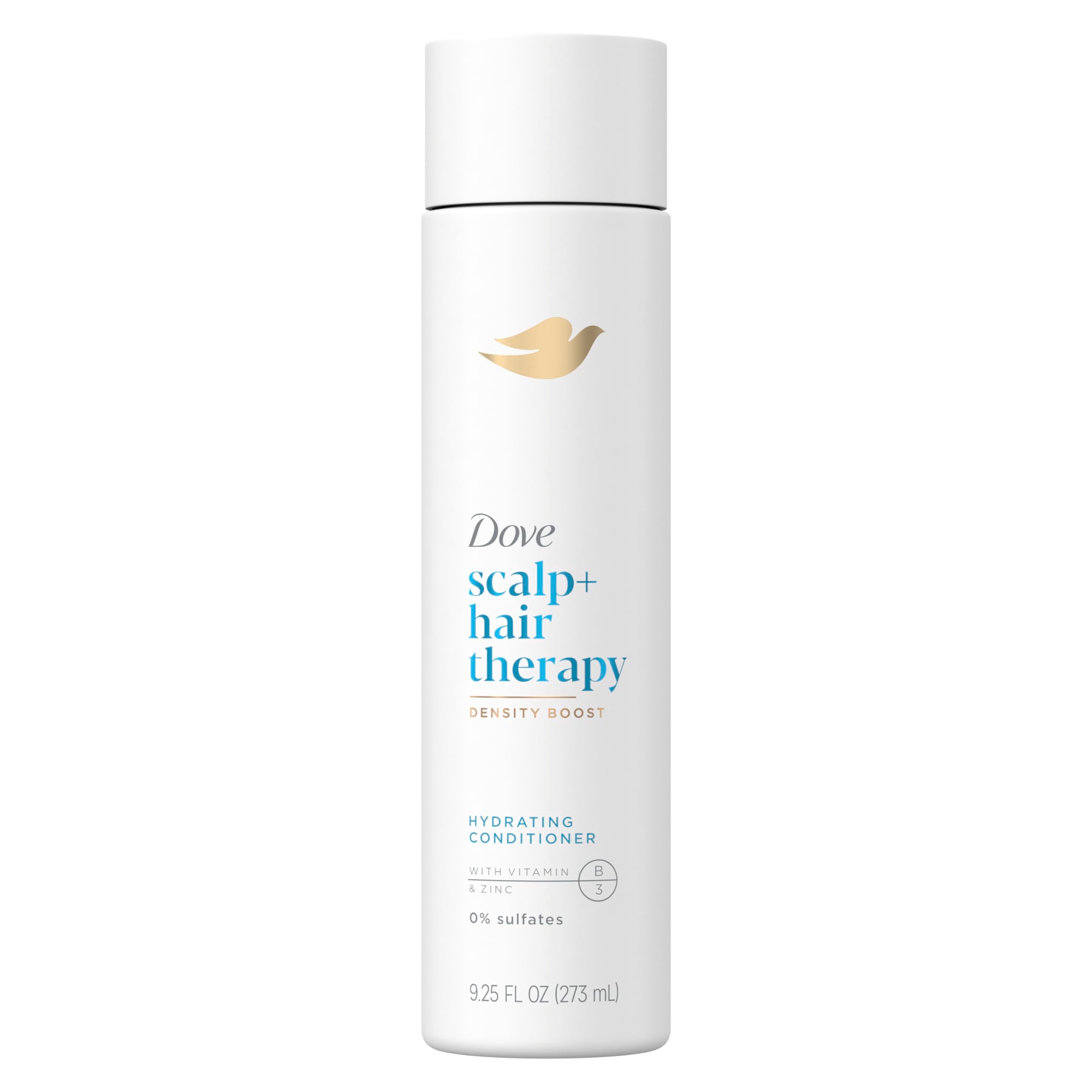 Dove Density Boost Hydrating Conditioner Scalp Therapy for Dry Hair, with Vitamin B3, Zinc and 0% Sulfates, 9.25 oz