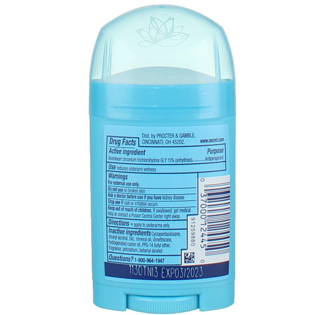 Secret Anti-Perspirant Deodorant Solid Shower Fresh - 1.7 oz, Pack of 3