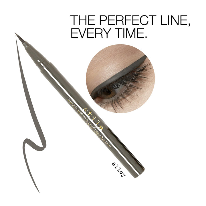 stila Stay All Day Waterproof Liquid Eye Liner, Alloy (Charcoal)