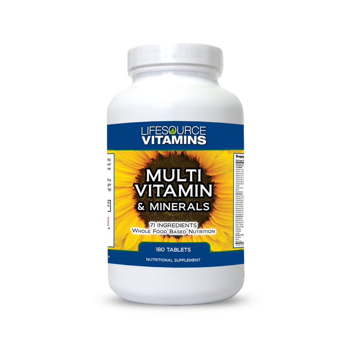 LifeSource Complete Multi Vitamin & Minerals (180 Tablets) Includes 71 Whole Food Ingredients