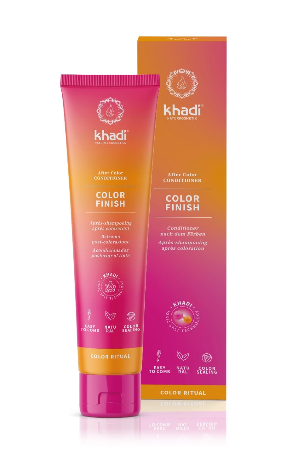 KHADI COLOR FINISH After Hair Dye Conditioner - Quick Color Set, Immediate Combability, Brilliant Shine, 100% Vegan, 5 Fl oz