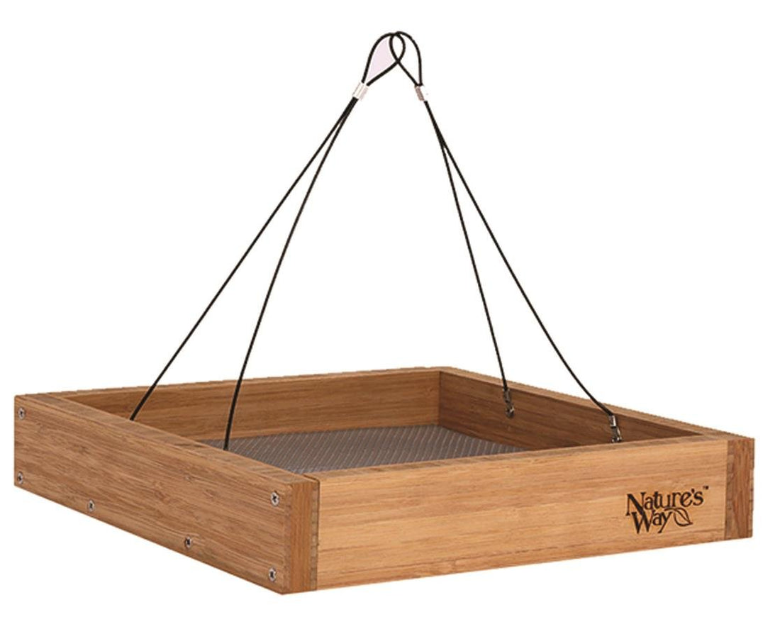 Nature's Way Bird Products Bamboo BWF3 Hanging Platform Feeder, 12 x 12