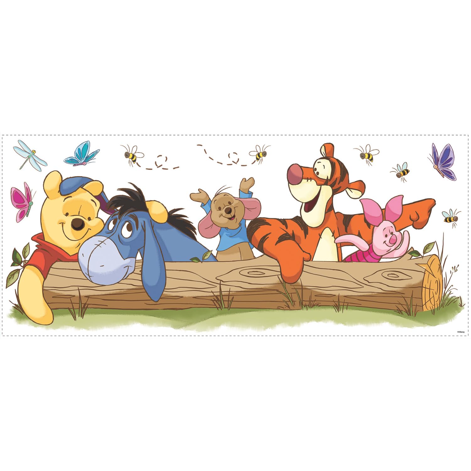 Disney Pooh and Friends Outdoor Fun Giant Peel and Stick Wall Decals by RoomMates, RMK2553GM