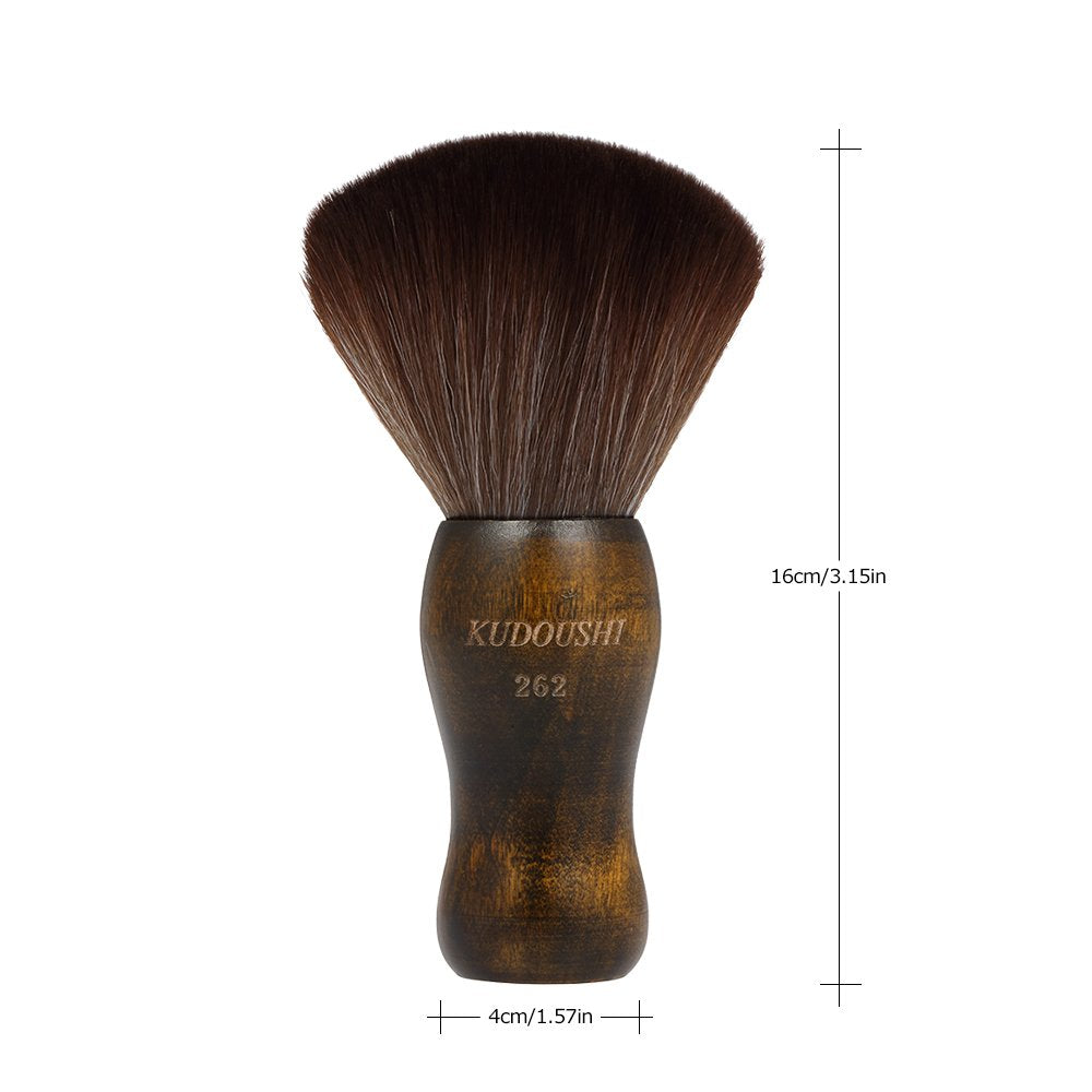 Anself Large Hair Cutting Neck Duster Brush Professional Barber Natural Fiber Wooden Handle Cutting Kits