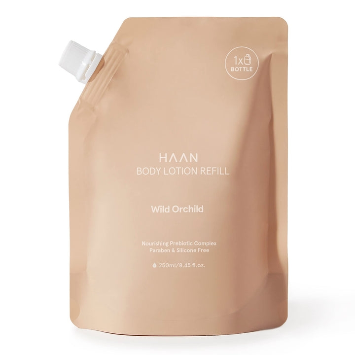 HAAN Moisturizing Body Lotion For Men and Women | Healthier, Smoother, and Softer Skin | Paraben & Silicon Free | Hydrating Body Lotion for all skin types. Wild Orchid - Refill (8.5 Fl. Oz.)