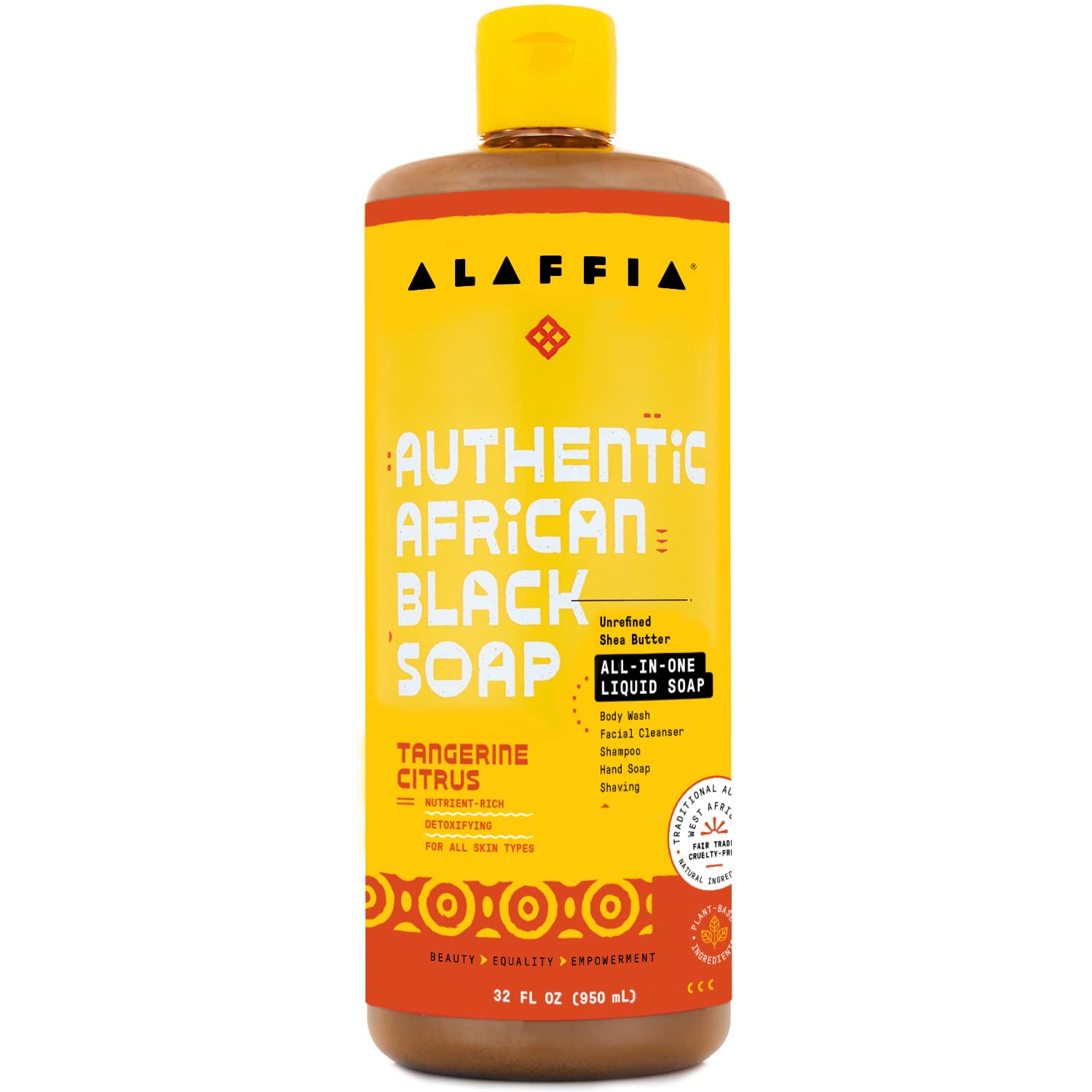 Alaffia - Authentic African Black Soap, Tangerine Citrus, 32 Ounces