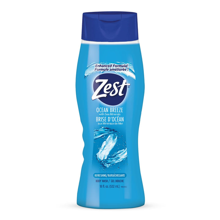 Zest Ocean Breeze Body Wash 18 oz (Pack of 6)