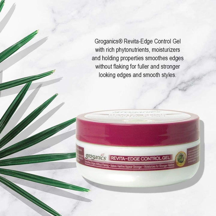 Groganics Revita Edge Hair Gel Strengthens and Smoothes Edges