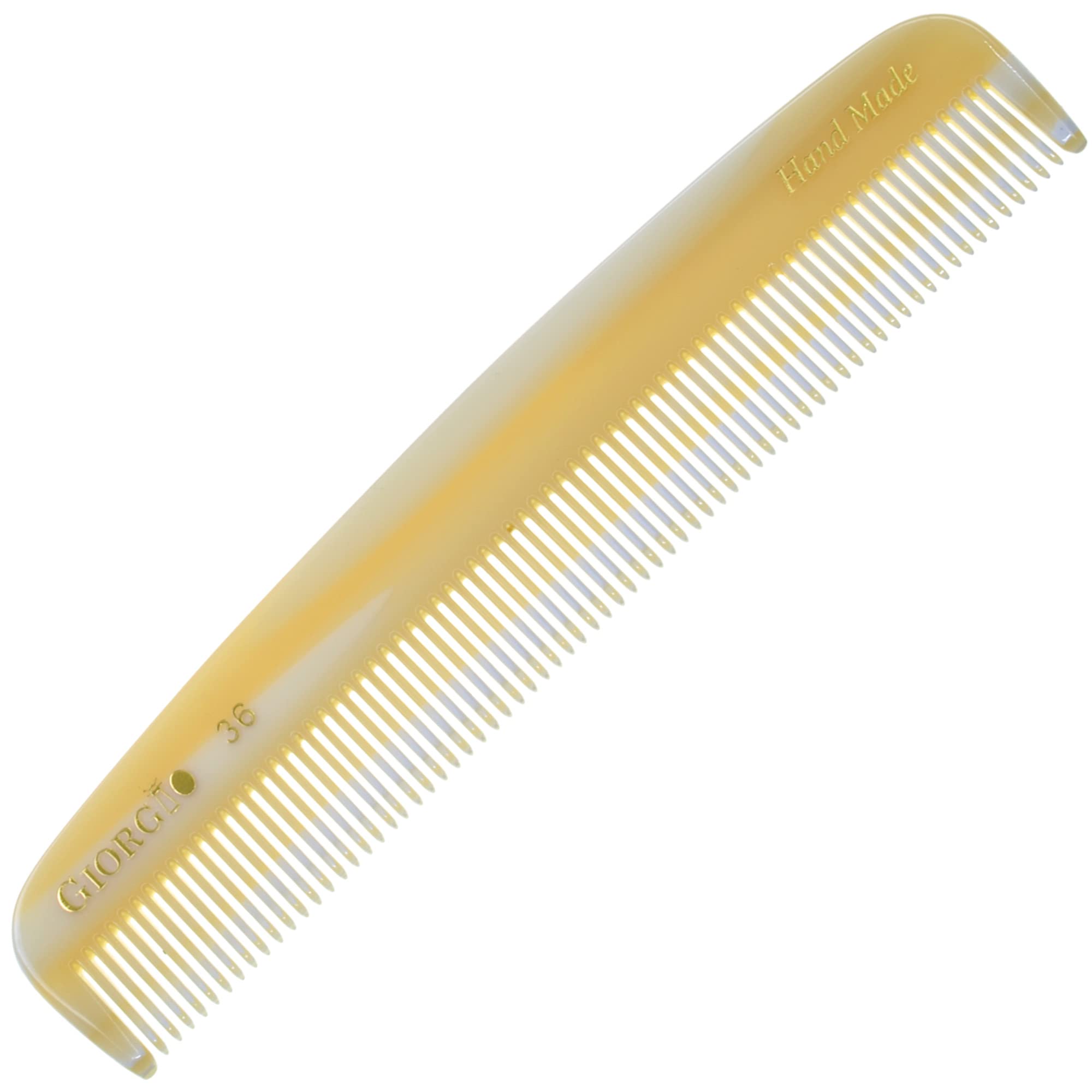 GWL Giorgio Hand Made Flexible Comb 5 1/2 Long (Imitation Horn G36)