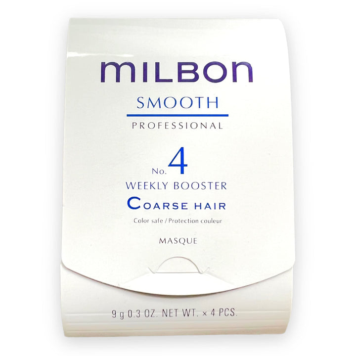 Milbon Smooth No 4 Weekly Booster - Coarse Hair, 4 x 0.3 oz
