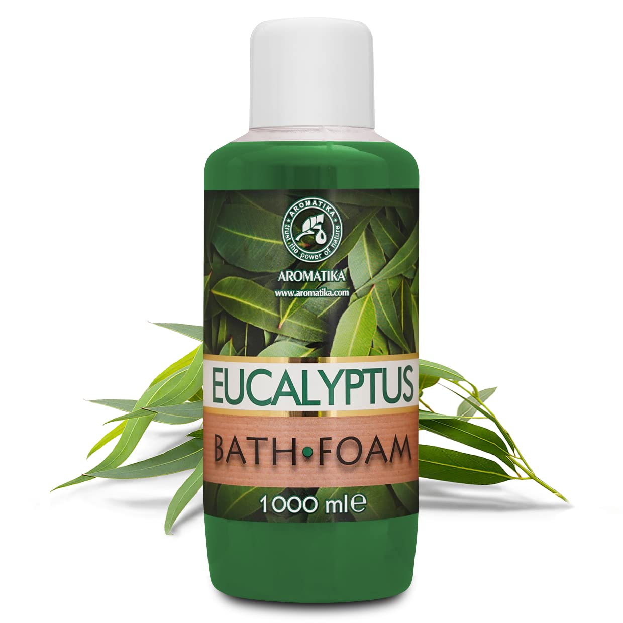 Bath Foam with Eucalyptus Essential Oil - 34 Fl Oz (1000ml) - Body Care - Good Sleep - Beauty - Bathing - Body Care - Wellness - Relax - Aromatherapy - Spa - Bubble Baths