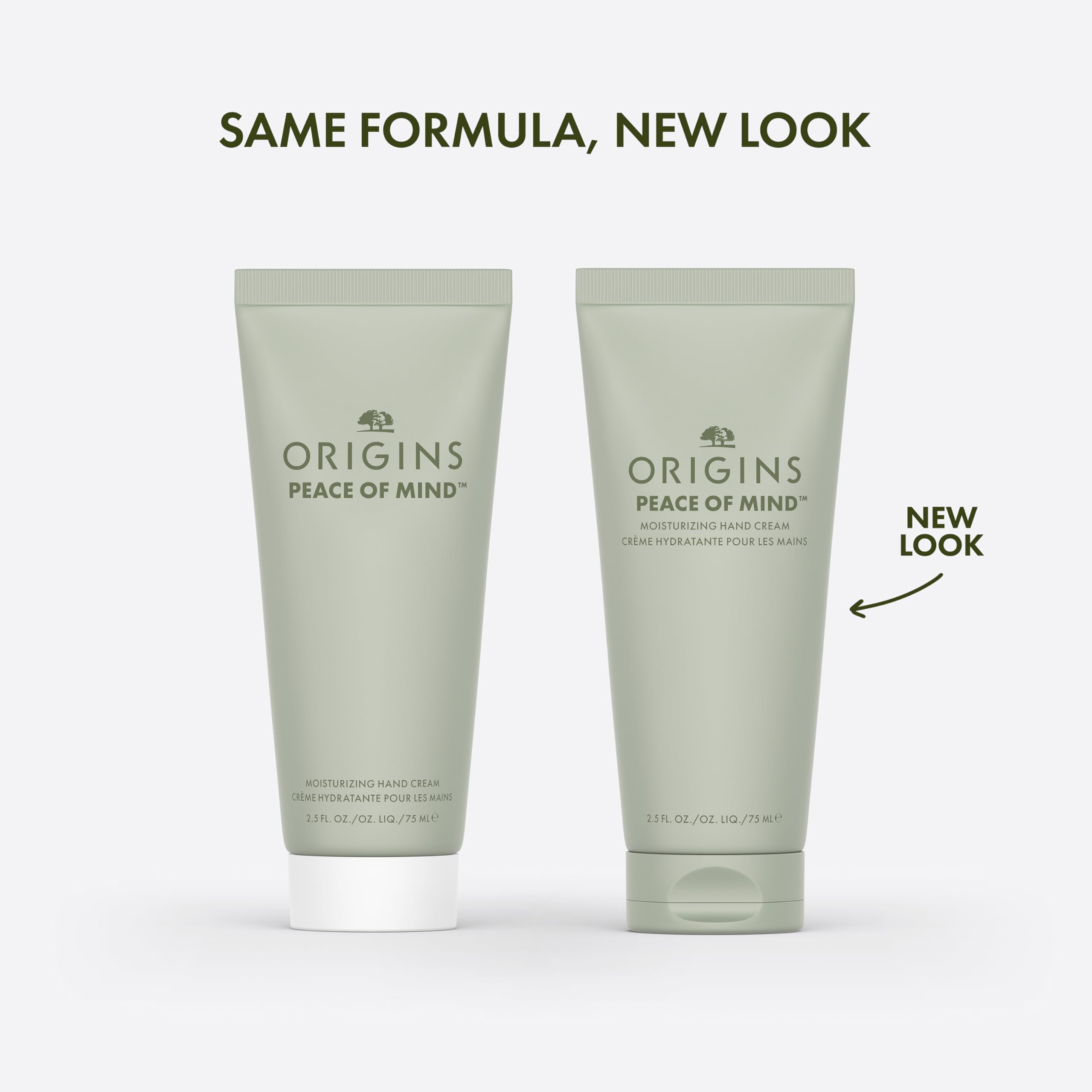 Origins Peace of Mind Moisturizing Hand Cream | Hydrates & Softens Dry Skin | Hand Lotion With Peppermint, Basil, & Eucalyptus Essential Oils, Travel Size, 2.5 Fl Oz