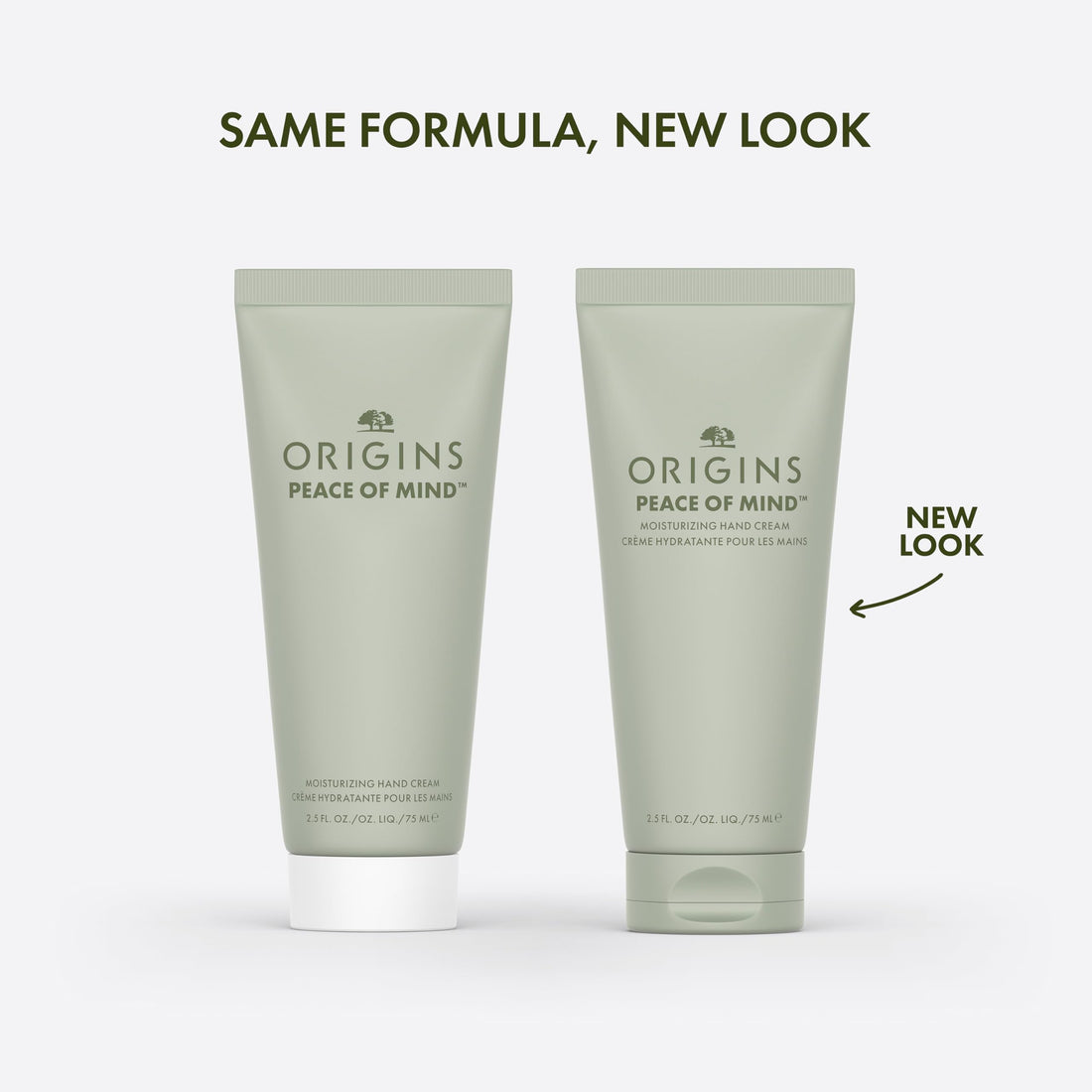 Origins Peace of Mind Moisturizing Hand Cream | Hydrates & Softens Dry Skin | Hand Lotion With Peppermint, Basil, & Eucalyptus Essential Oils, Travel Size, 2.5 Fl Oz