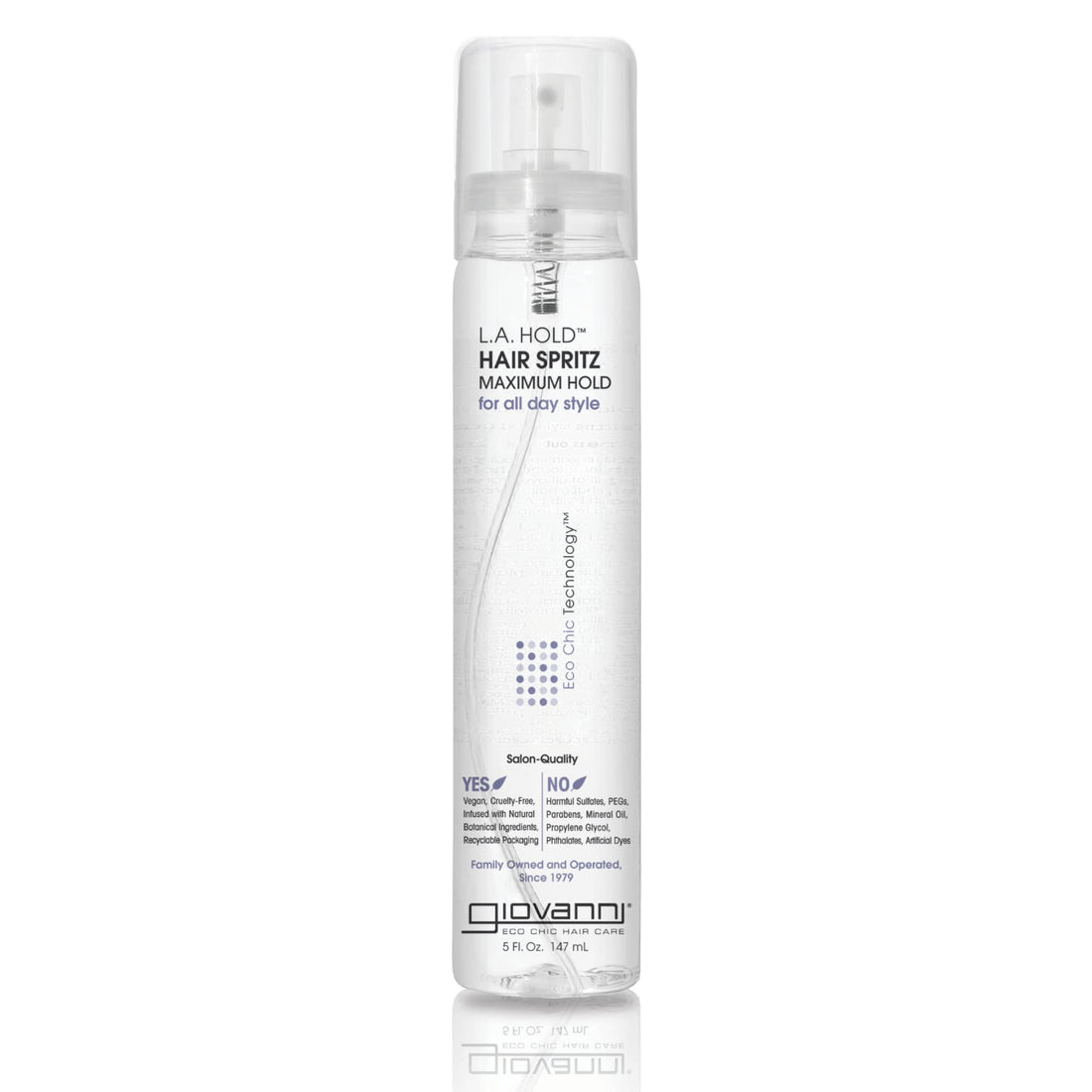 GIOVANNI L.A. Hold Hair Spritz - Maximum Hold Styling Spray, Lightweight, Lauryl & Laureth Sulfate Free - 5 oz