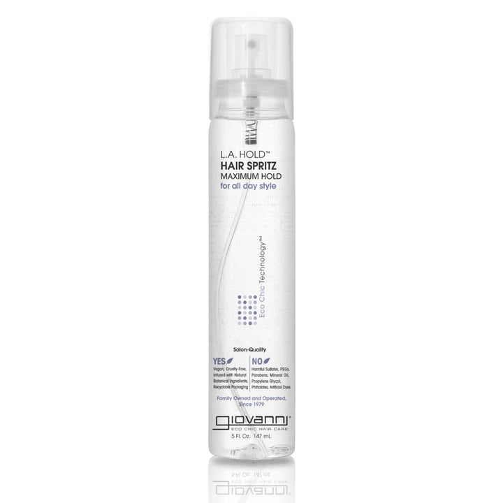 GIOVANNI L.A. Hold Hair Spritz - Maximum Hold Styling Spray, Lightweight, Lauryl & Laureth Sulfate Free - 5 oz