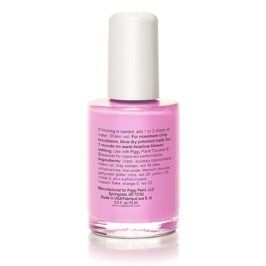 Piggy Paint 100% Non-toxic Girls Nail Polish - Safe, Chemical Free Low Odor for Kids - Pinkie Promise - Great Stocking Stuffer for Kids