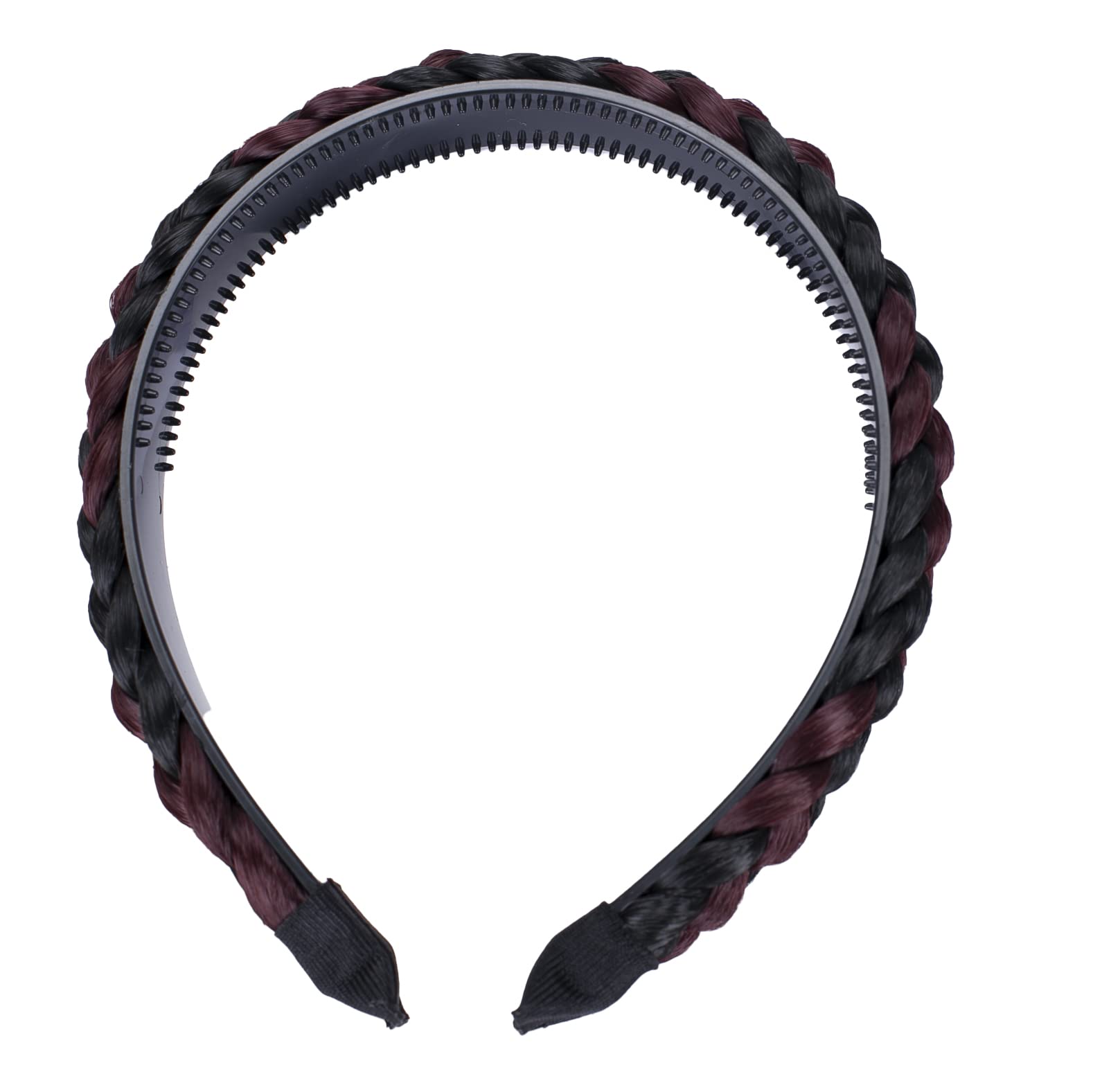 dark mix # 1BH99J HR7 : PRETTYSHOP Hair Band Plaited Braid Headband Hairpiece dark mix # 1BH99J HR7