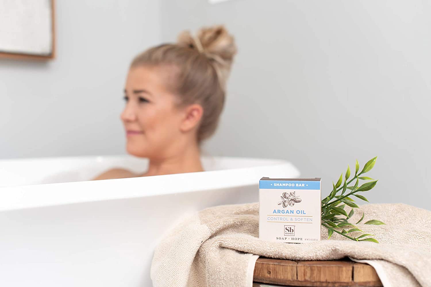 Soapbox Argan Oil Shampoo Bar for Frizzy Hair | Natural, Eco Friendly, Color Safe, Sulfate Free, Paraben Free, Silicone Free, Cruelty Free, and Vegan, 3.1oz, 1 Count