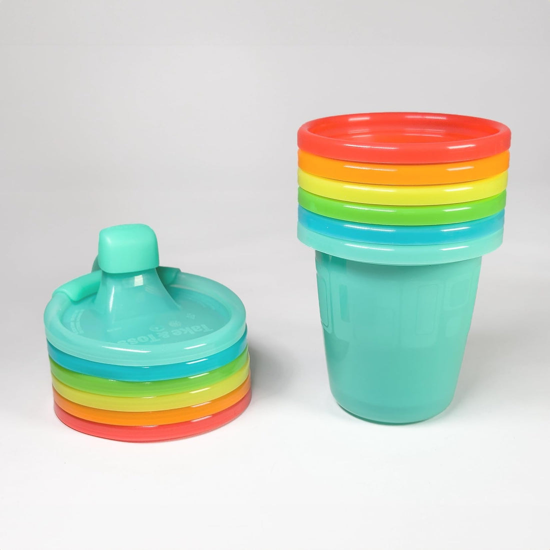 The First Years Take and Toss Spill-Proof Sippy Cup, Assorted, Pack of 6