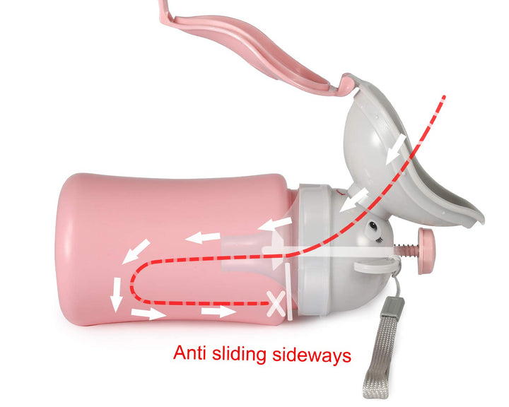 ONEDONE Travel Urinal Portable Potty Pee Cup for Kids Girls Urinal Emergency Toilet for Camping Car Travel and Kid Potty Pee Training Pee Bottle for Toddlers Kids Children Baby Girls(Pink)