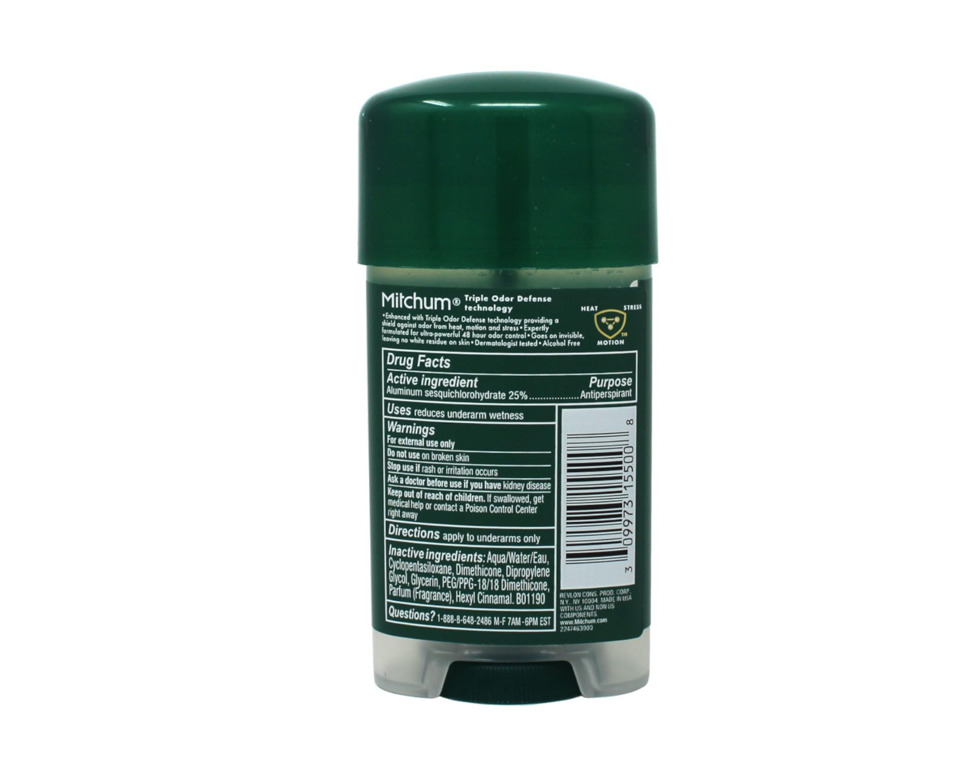 Mitchum Advanced Control Unscented Antiperspirant Deodorant 2.25 Oz (3 Pack)