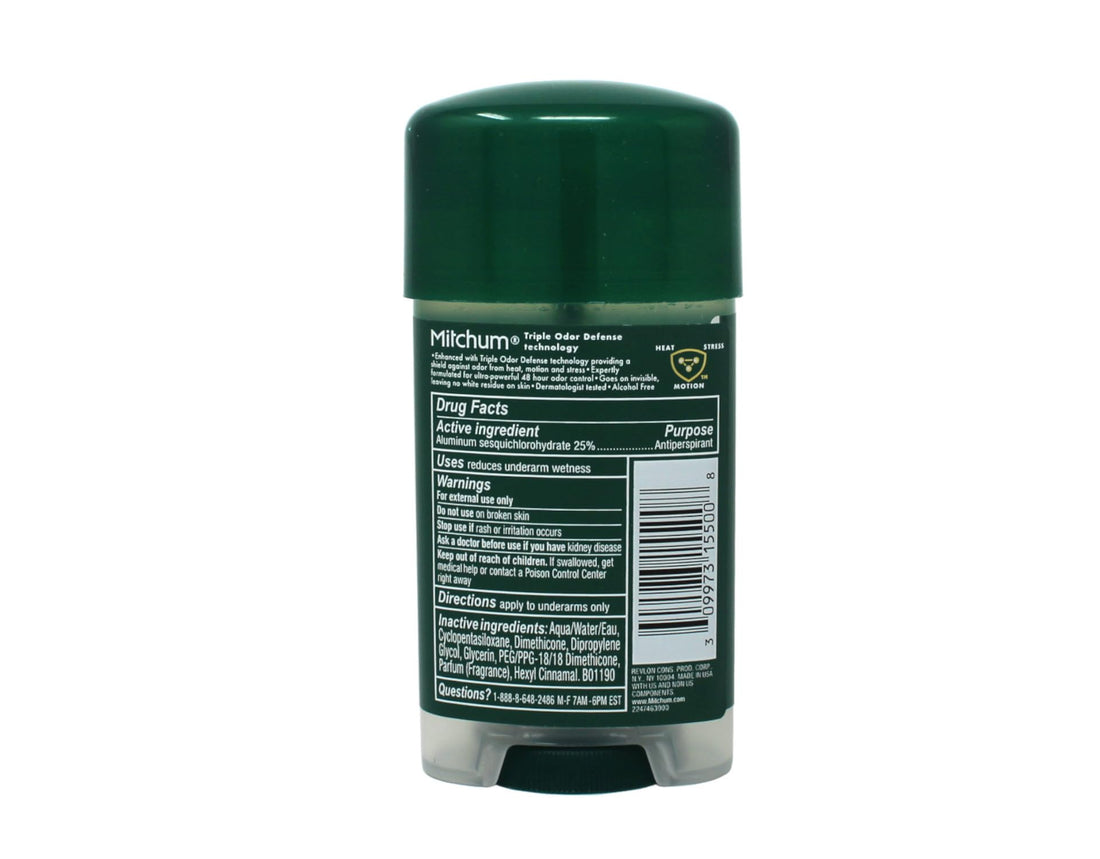 Mitchum Advanced Control Unscented Antiperspirant Deodorant 2.25 Oz (3 Pack)