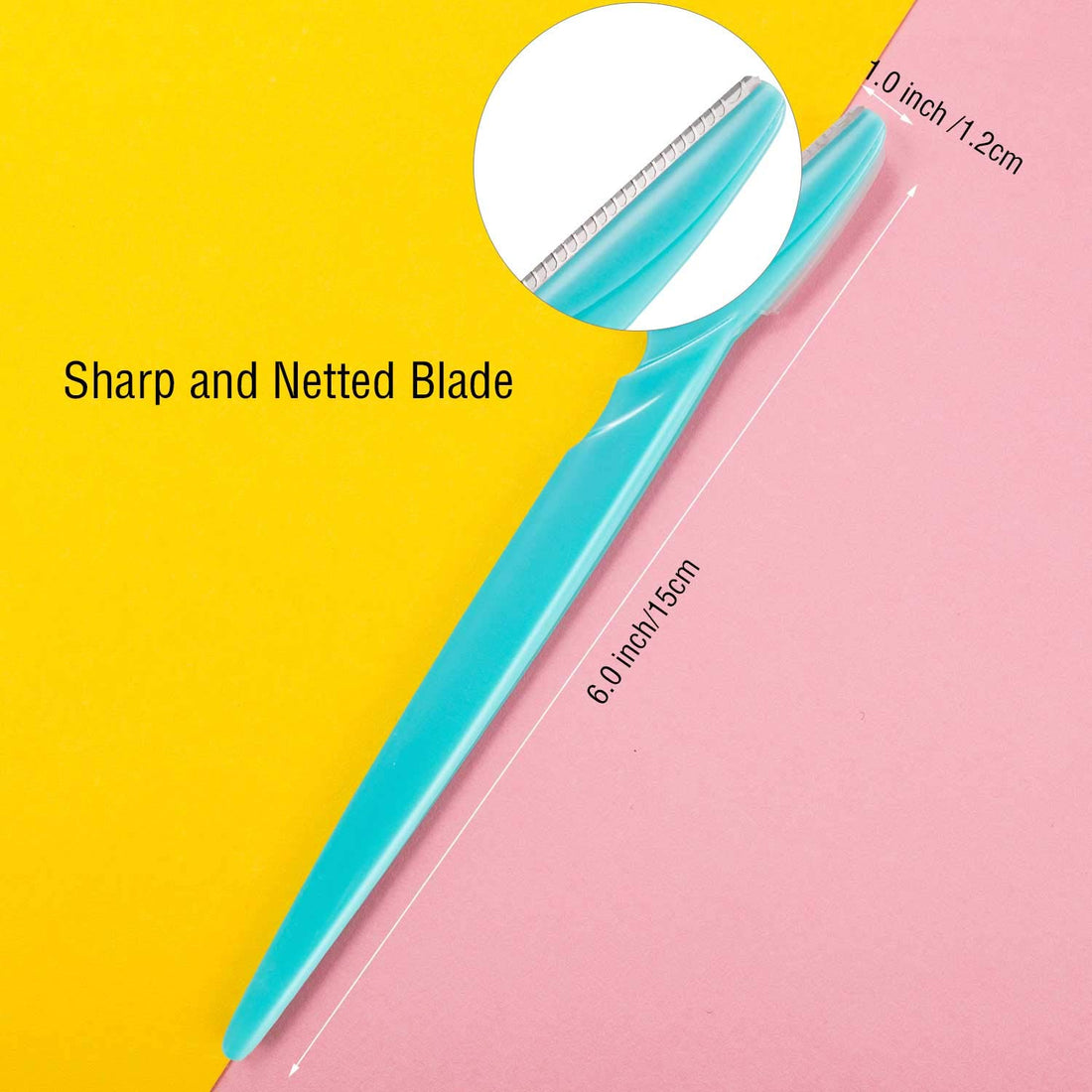 Boao 60 Pieces Eyebrow Razor Shaper Trimmer Shaver Women Facial Razor with Precision Cover