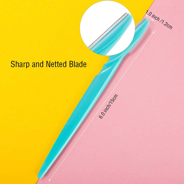Boao 60 Pieces Eyebrow Razor Shaper Trimmer Shaver Women Facial Razor with Precision Cover