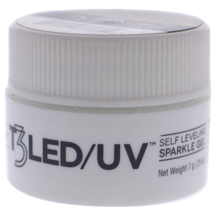 Cuccio Pro - T3 Self Leveling Sparkle Gel - Platinum - for Women - Nail Gel - 0.25 oz