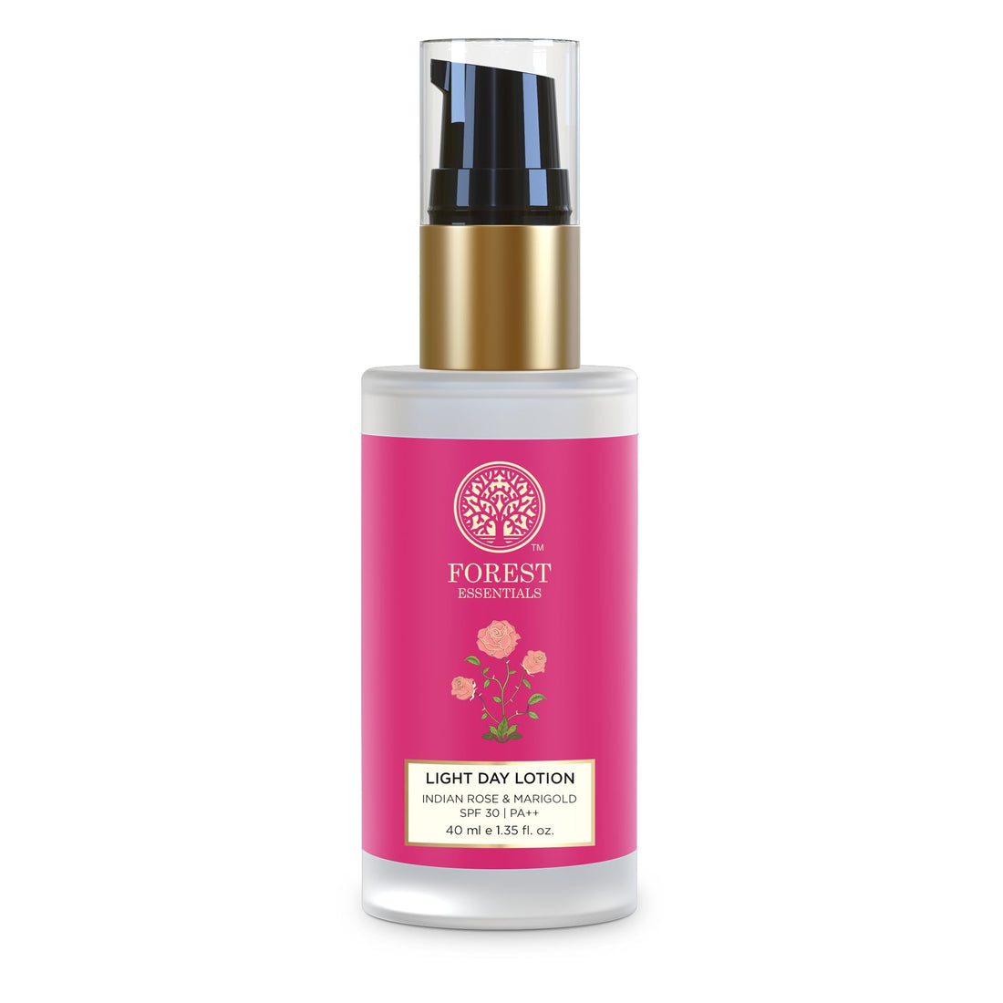 Forest Essentials Light Day Lotion Indian Rose & Marigold With SPF 25 for Dry Skin | Ayurvedic Hydrating Daily Moisturiser