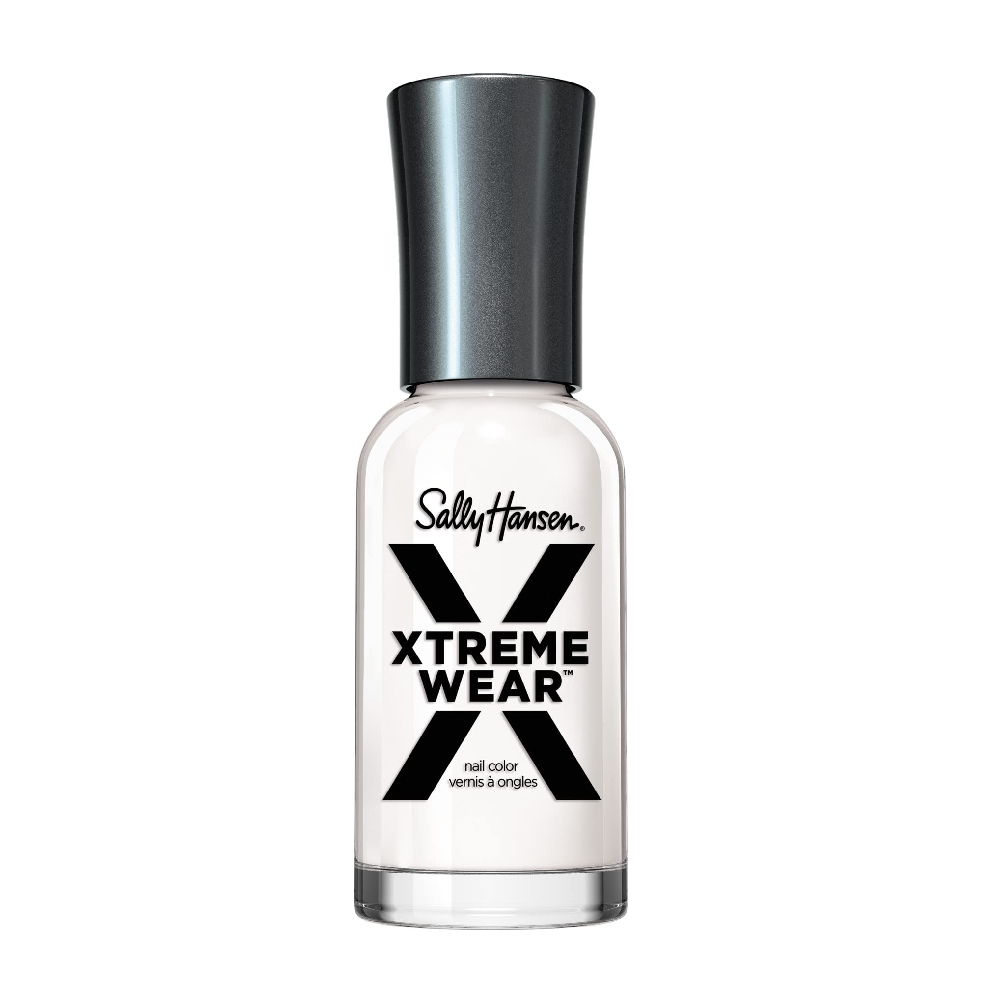 Sally Hansen Xtreme Wear Nail Polish, Streak-Free, Shiny Finish, Long-Lasting Nail Color, White On, 0.4 Fl Oz (Pack of 1)