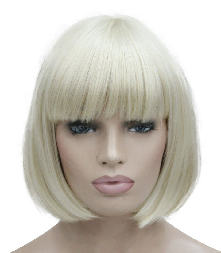 Lydell 8 Straight Short Bob Hair Flat Bangs Cute Central...