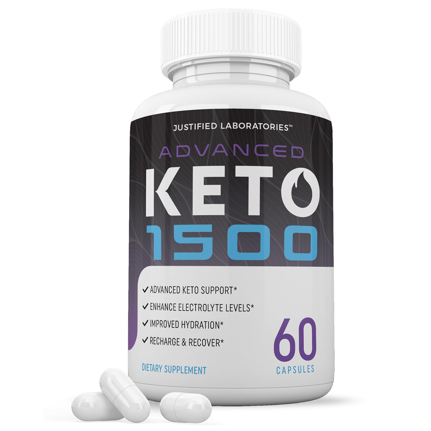 Advanced Keto 1500 Keto Pills 1275MG New & Improved Formula Contains Apple Cider Vinegar Extra Virgin Olive Oil Powder Green Tea Leaf 60 Capsules