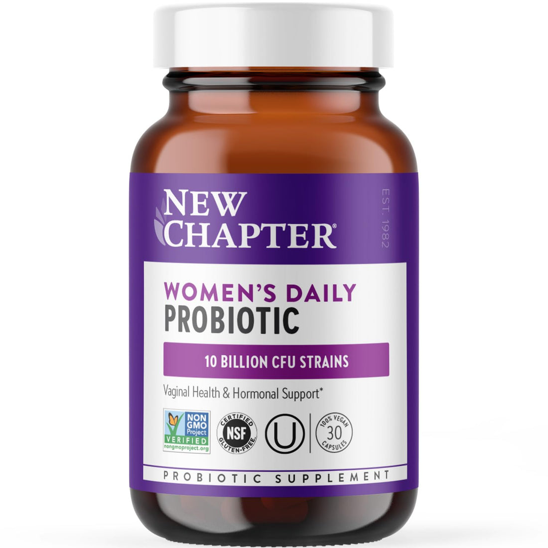 New Chapter Probiotics for Women - 30 ct (1 Month Supply), Women's Daily Probiotic with Prebiotics and Probiotics + 100% Vegan + Soy Free + Non-GMO