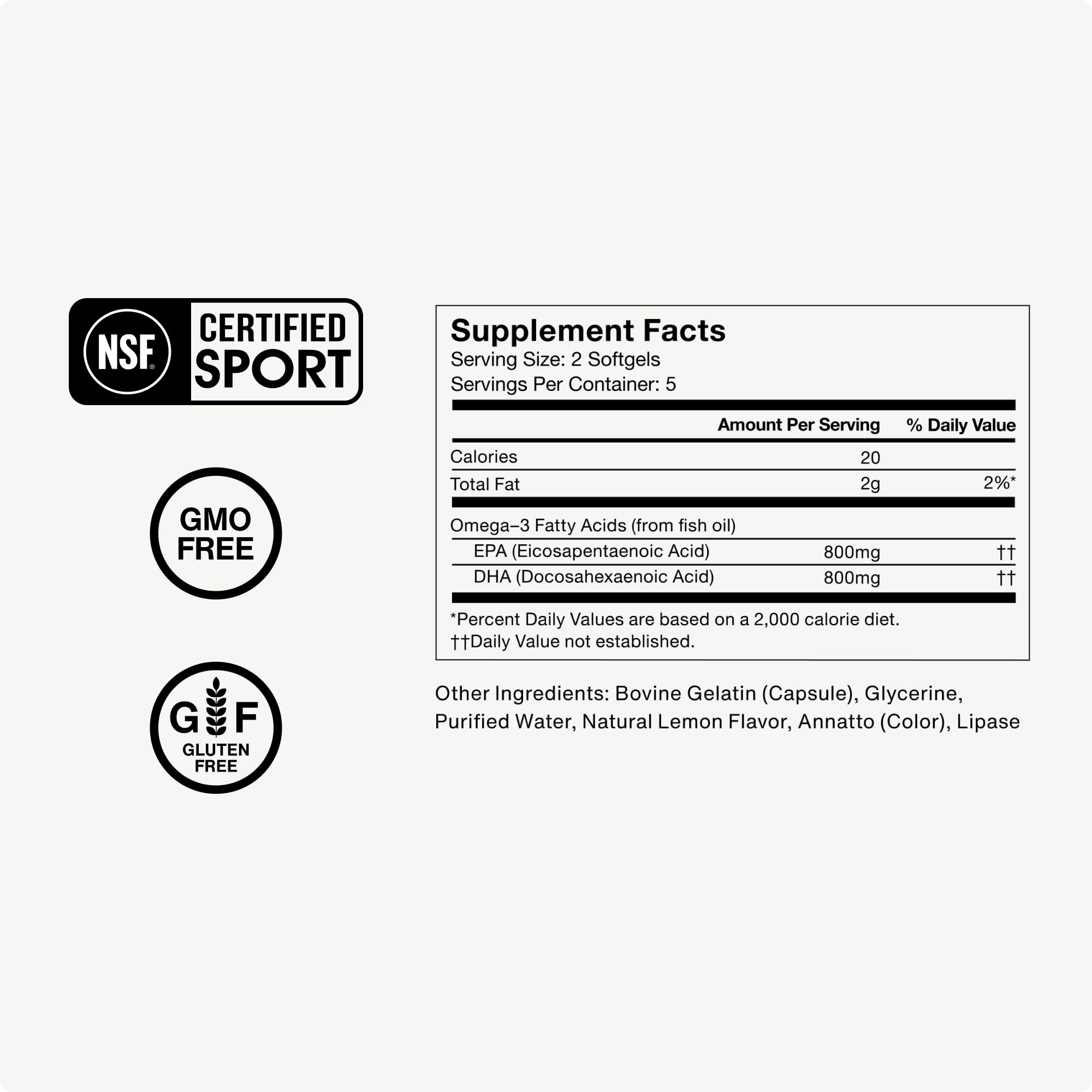 Momentous Omega 3 Fish Oil 1600mg - Daily Fish Oil Omega 3 Supplement for Women and Men with EPA & DHA - Supports Joint Health - NSF Certified, GMO-Free, Gluten Free, 30 Servings