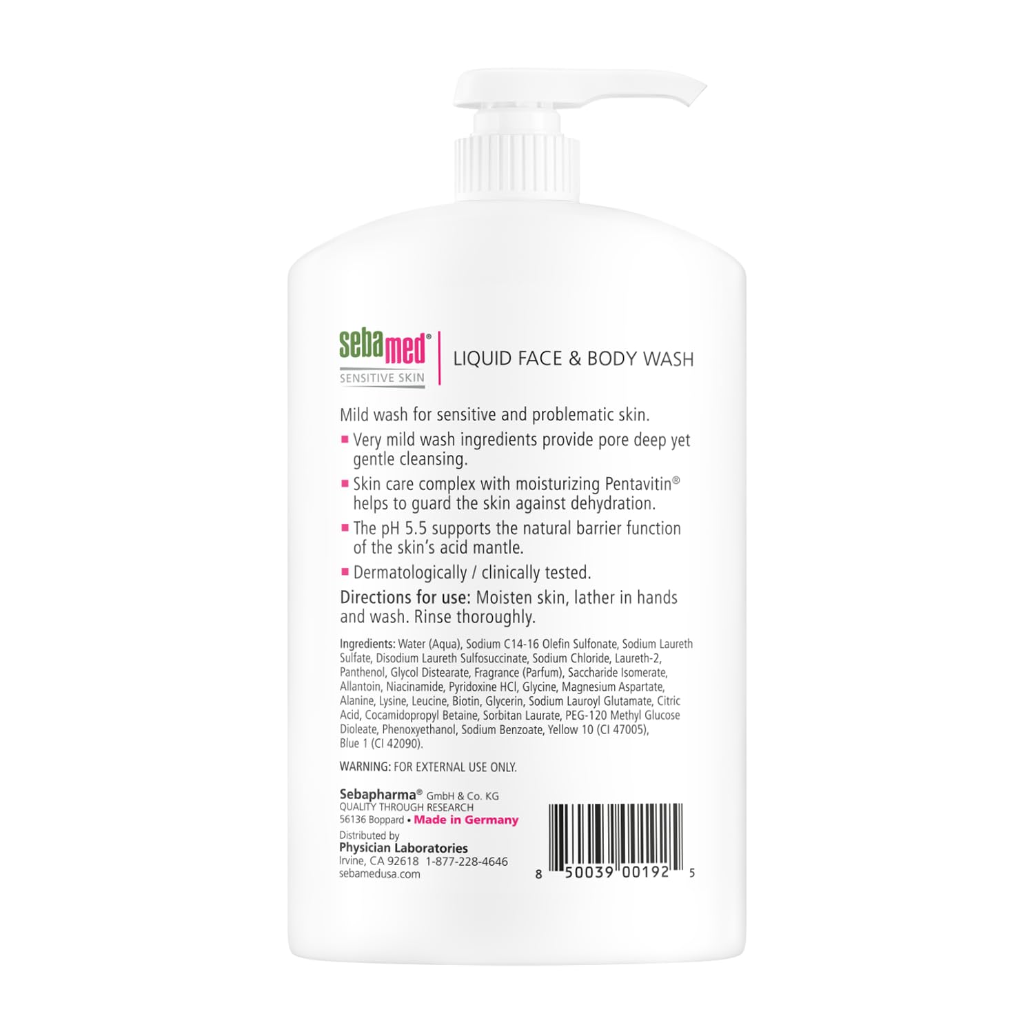 Sebamed Paraben-Free Liquid Face & Body Wash 33.8 Ounce (Pack Of 2)