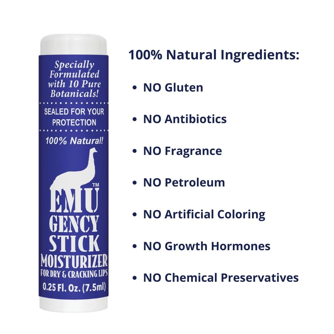 EMUgency All Purpose First Aid Stick - Portable first aid in a convenient tube - Soothing all natural emu oil helps relieve bug bites, bee stings, minor cuts and burns, poison ivy and rashes, chapped and itchy skin - Great multipurpose balm for kids