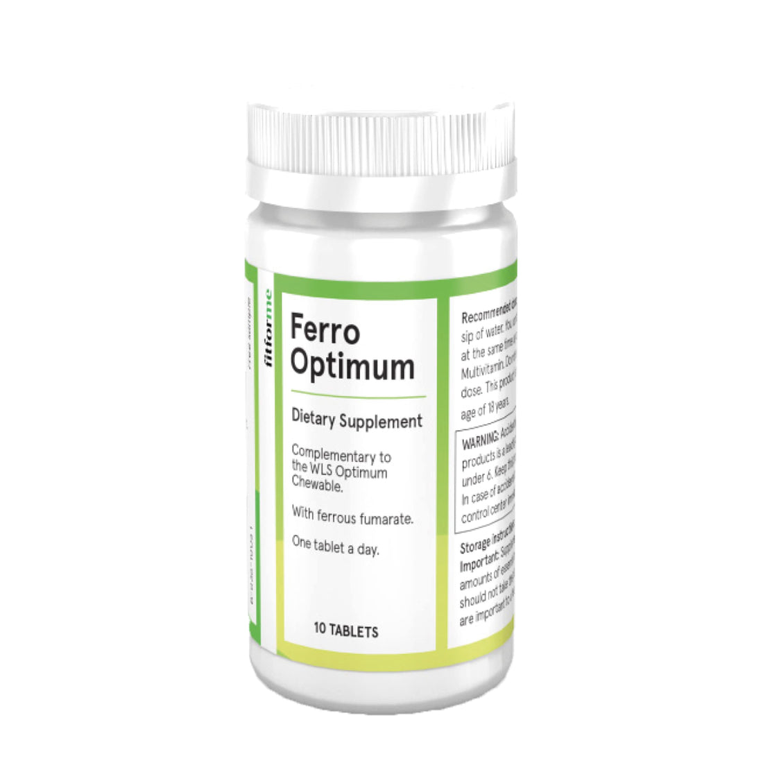 FitForMe Bariatric Multivitamins Iron Supplement After Gastric Sleeve - One a Day Ferro Optimum Tablet - 10 Days Supply of Ferrous Iron (Iron Booster for Optimum Chewable)