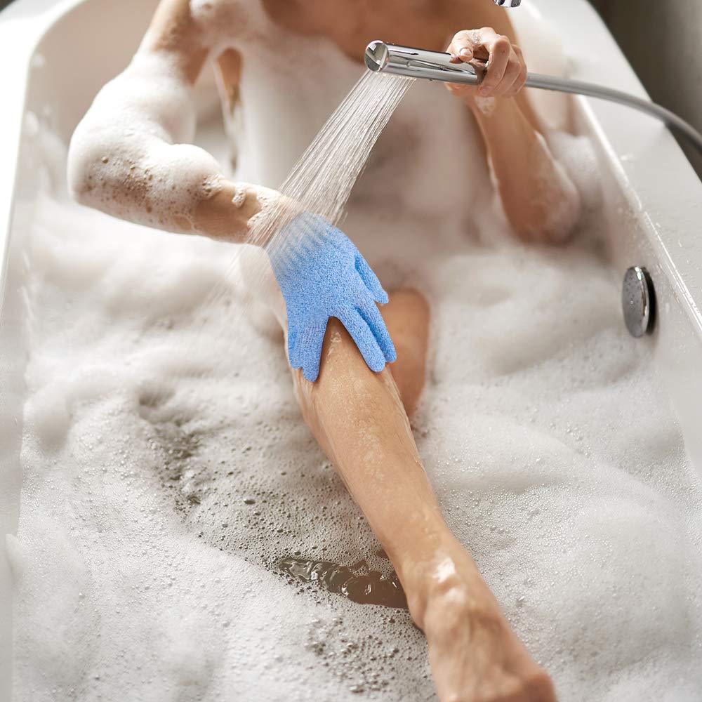 Duufin 28 Pcs Exfoliating Gloves Body Scrub Bath Gloves Exfoliator Body Wash Glove for Shower, Spa, Massage and Body Scrubs