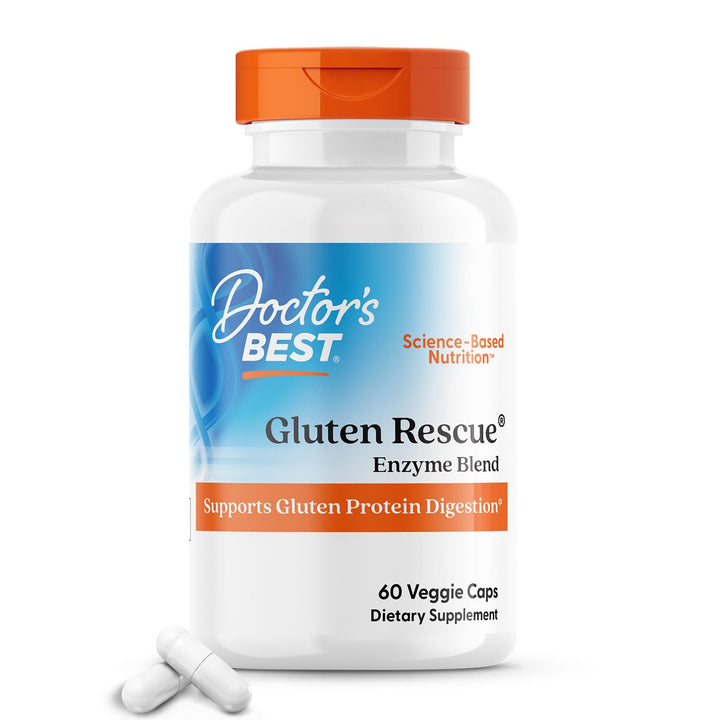 Doctor's Best Gluten Rescue with Glutalytic, Non-GMO, Vegan, 60 Count (Pack of 1)